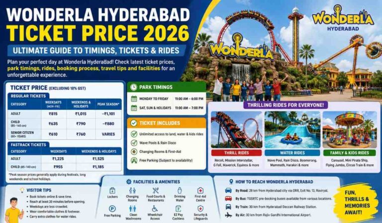 Wonderla Hyderabad Ticket Price