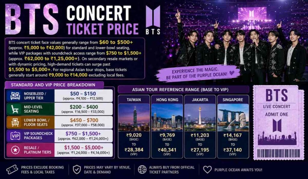BTS Concert Ticket Price