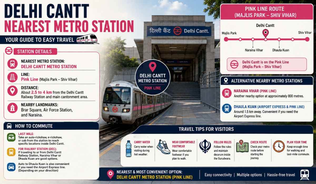 Delhi Cantt Nearest Metro Station