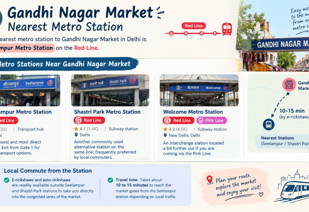 Gandhi Nagar Market Nearest Metro Station