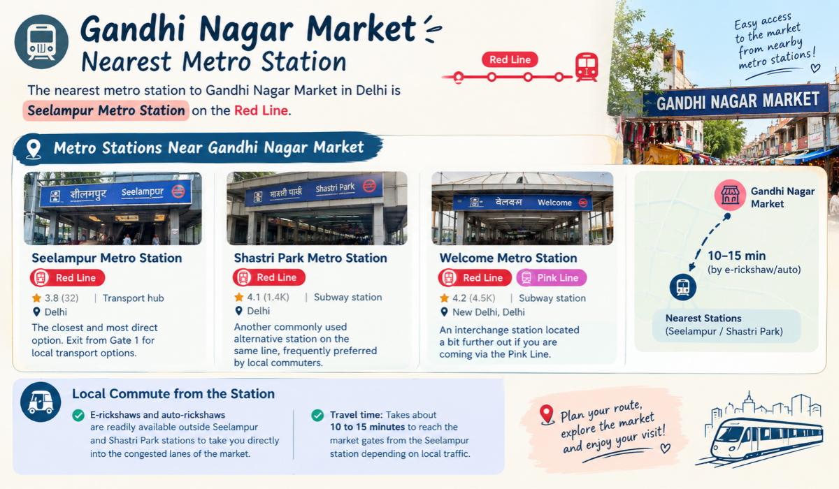 Gandhi Nagar Market Nearest Metro Station