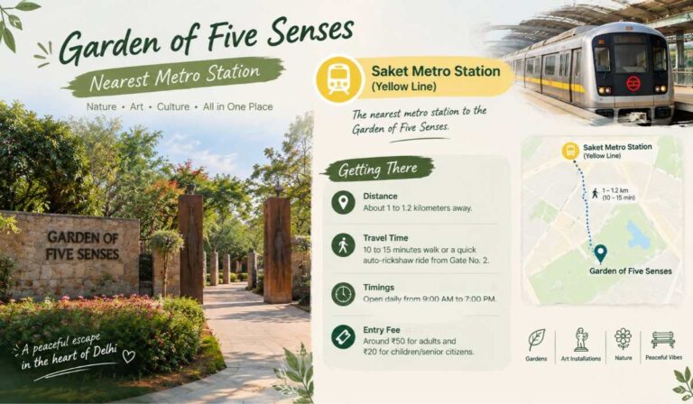 Garden of Five Senses Nearest Metro Station