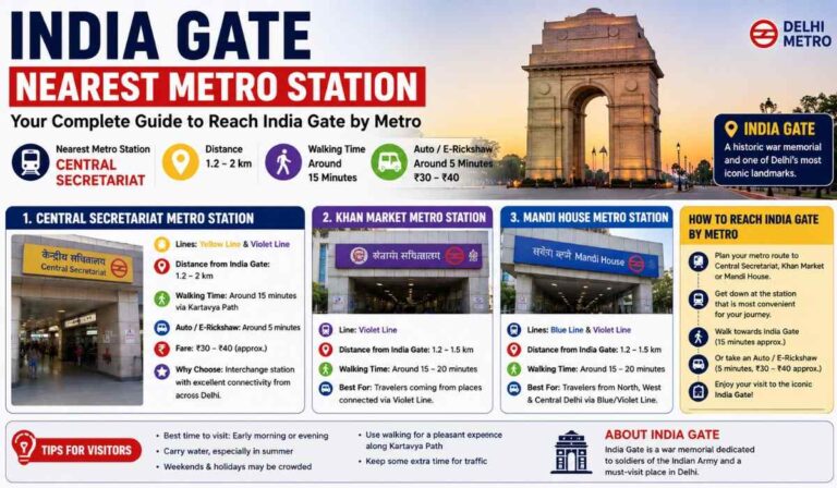 India Gate Nearest Metro Station