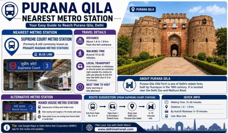 Purana Qila Nearest Metro Station