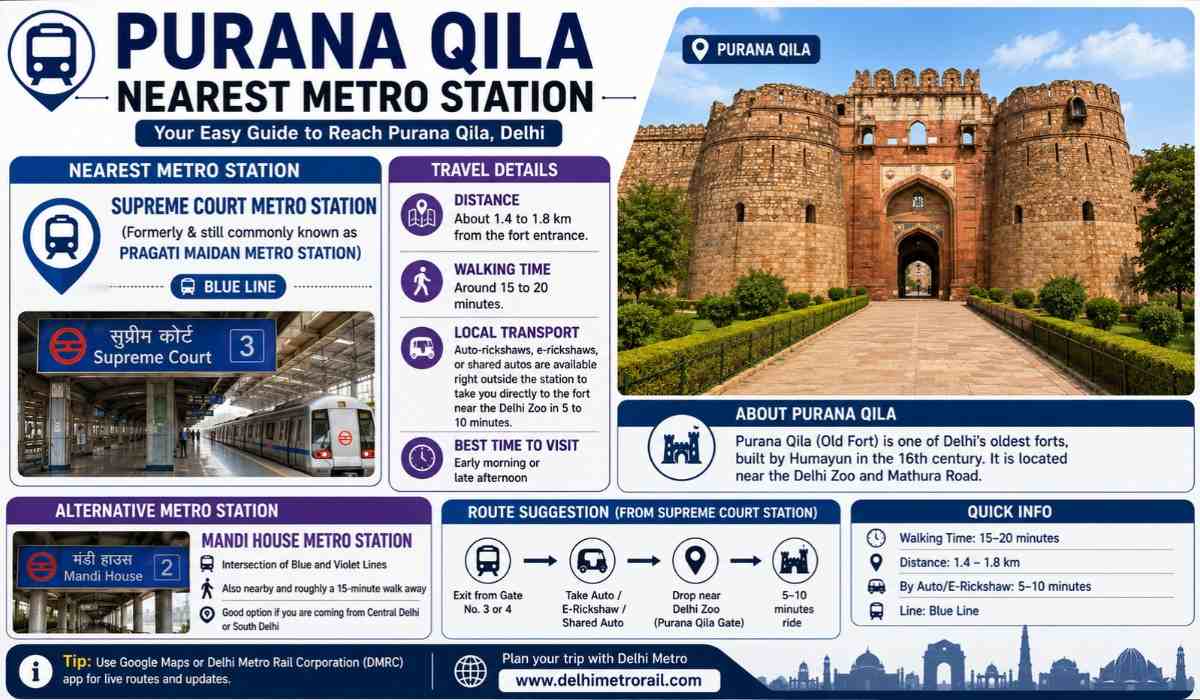 Purana Qila Nearest Metro Station