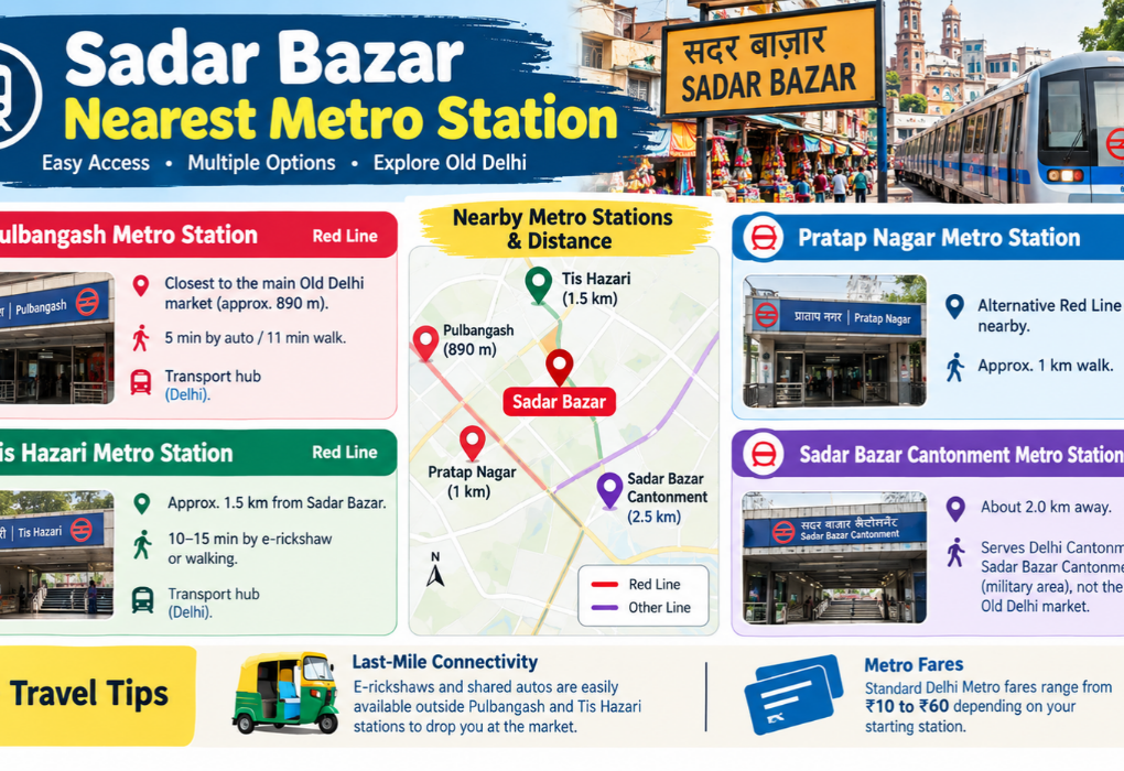 Sadar Bazar Nearest Metro Station