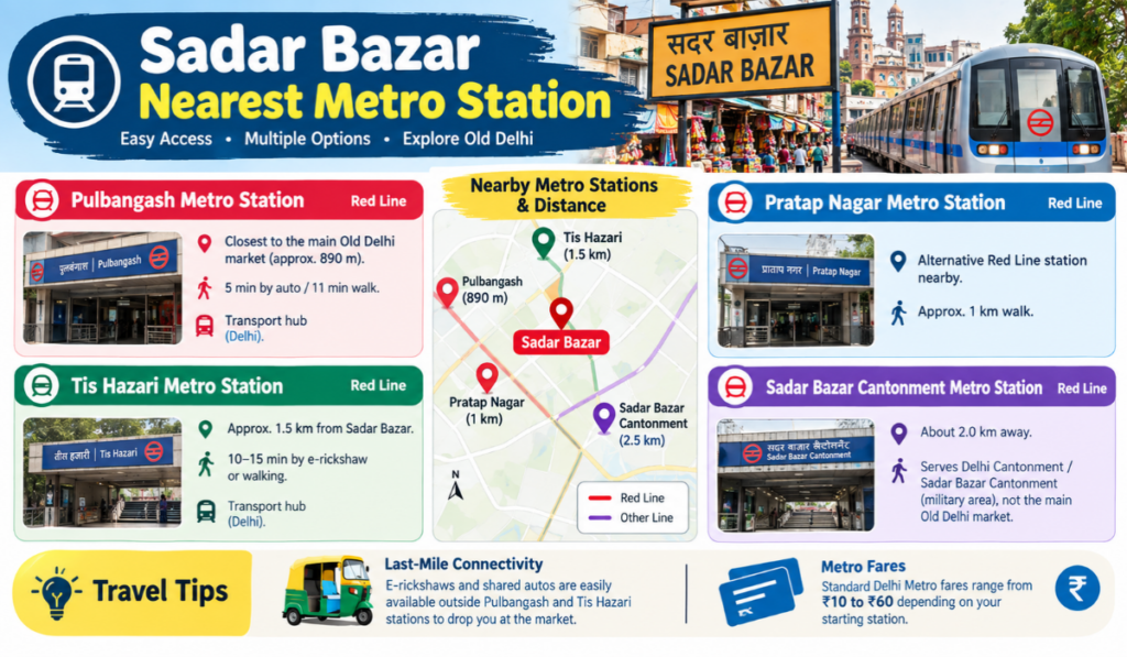 Sadar Bazar Nearest Metro Station