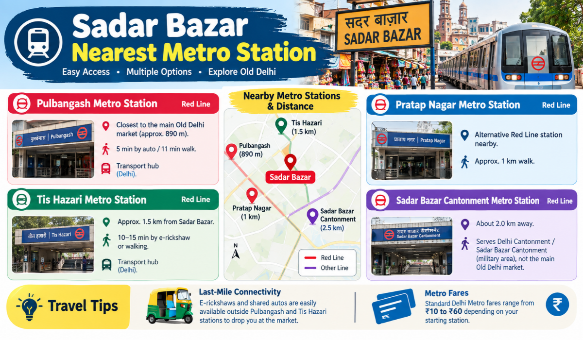 Sadar Bazar Nearest Metro Station
